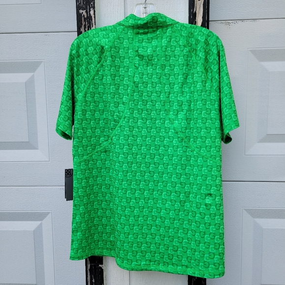 G/FOREWomens Allover G Print Quarter Zip Acid Lime -Size XLarge - Picture 4 of 8